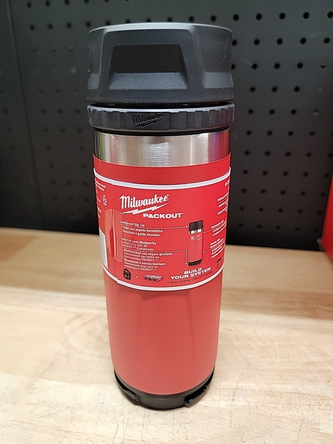 Insulated Metal Water Bottle with Twist Sip Lid - 18 Oz. Red