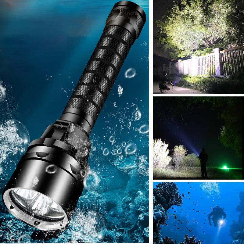 300000LM LED Diving Flashlight Waterproof Torch for Scuba Diving