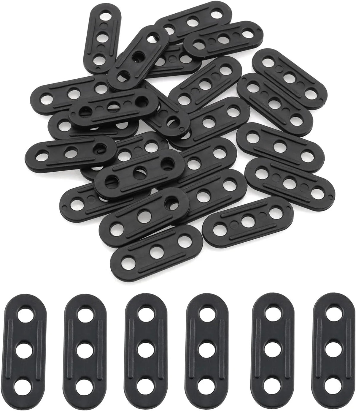 30pcs Tent Rope Buckle Fasteners Plastic Cord Tensioners for Camping and Hiking