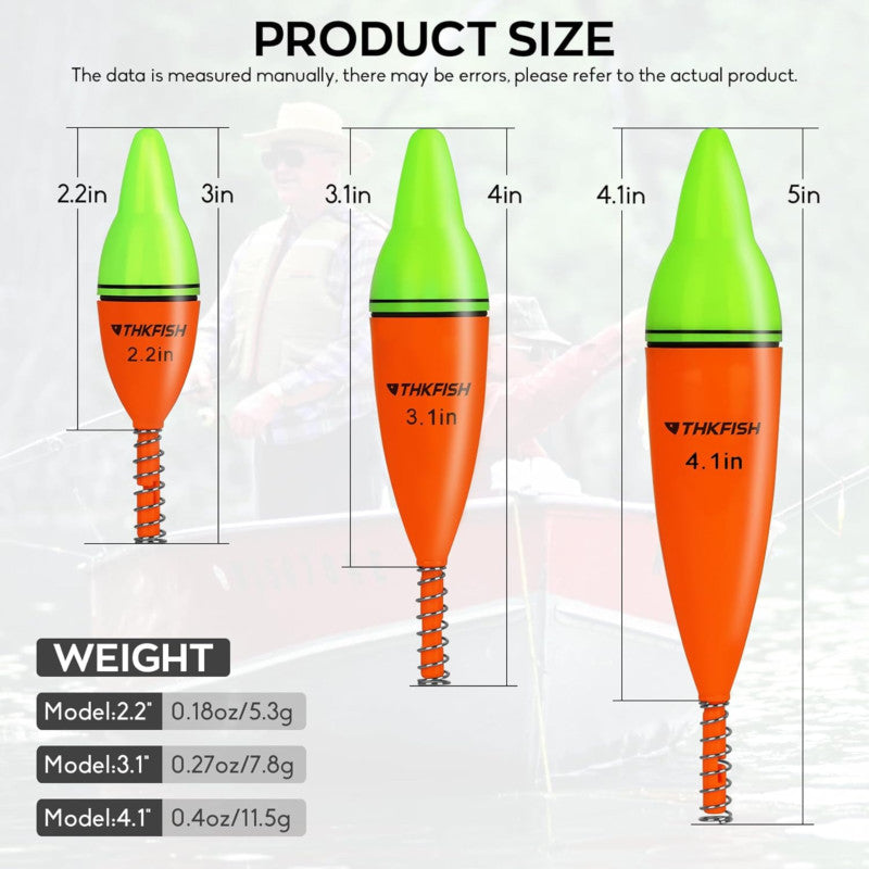 Lighted LED Fishing Floats 4PCS Night Glow Bobbers for Walleye & Catfish