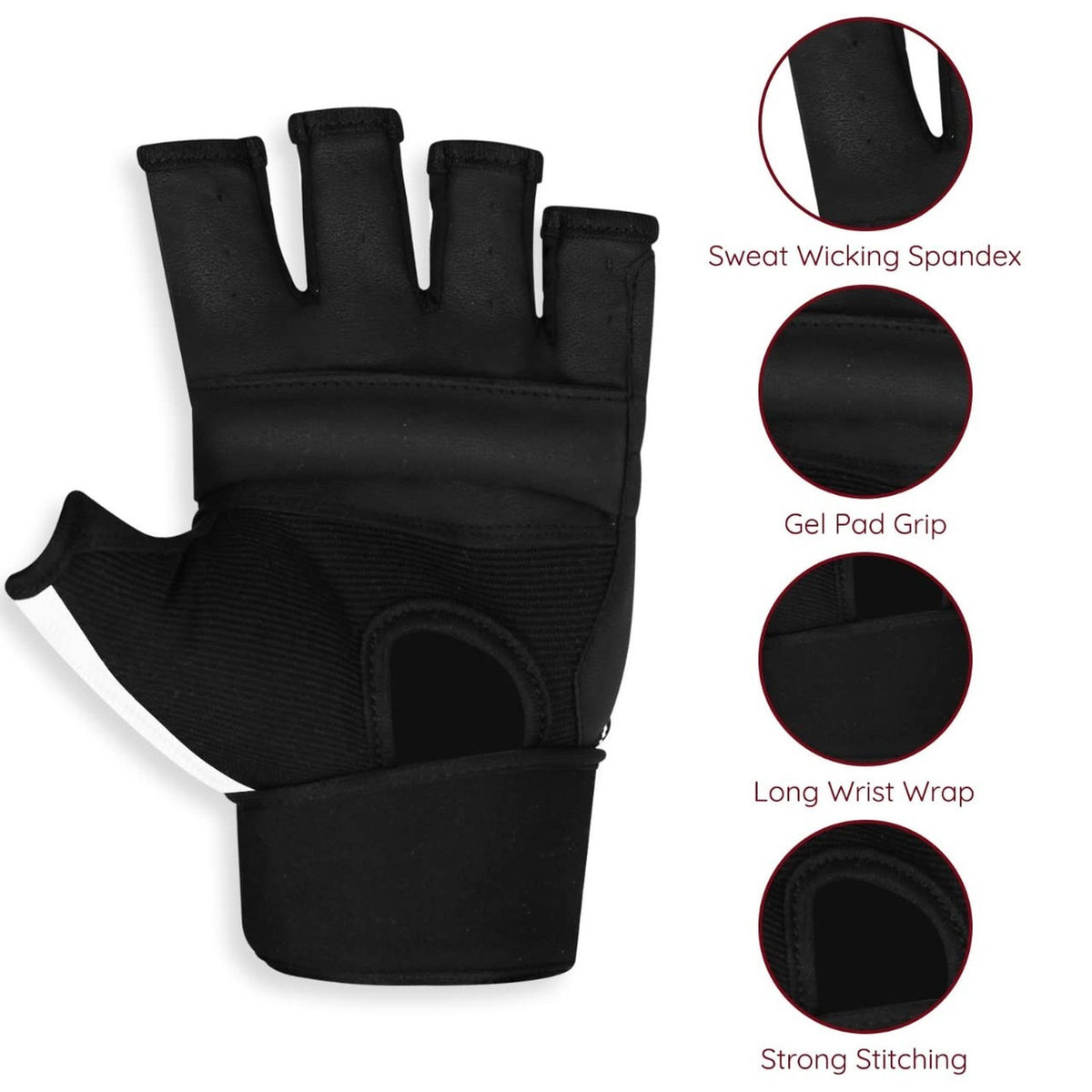Boxing Gloves MMA Sparring Gear for Martial Arts Training - Large Black