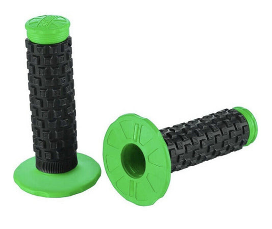 Green Pro Taper Pillow Top Handlebar Grips for Dirt Bike Motorcycle Twist Throttle