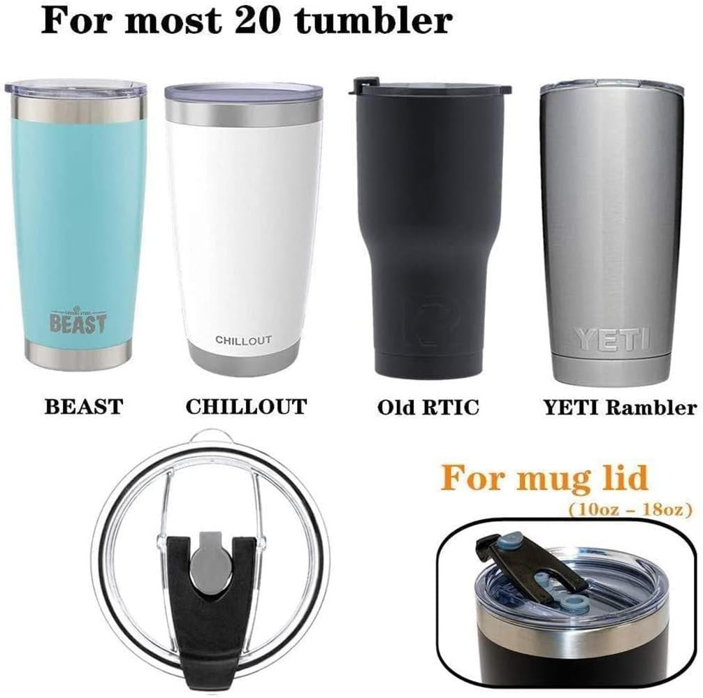 20 oz Insulated Tumbler Replacement Flip Lid Leak Proof Straw Friendly