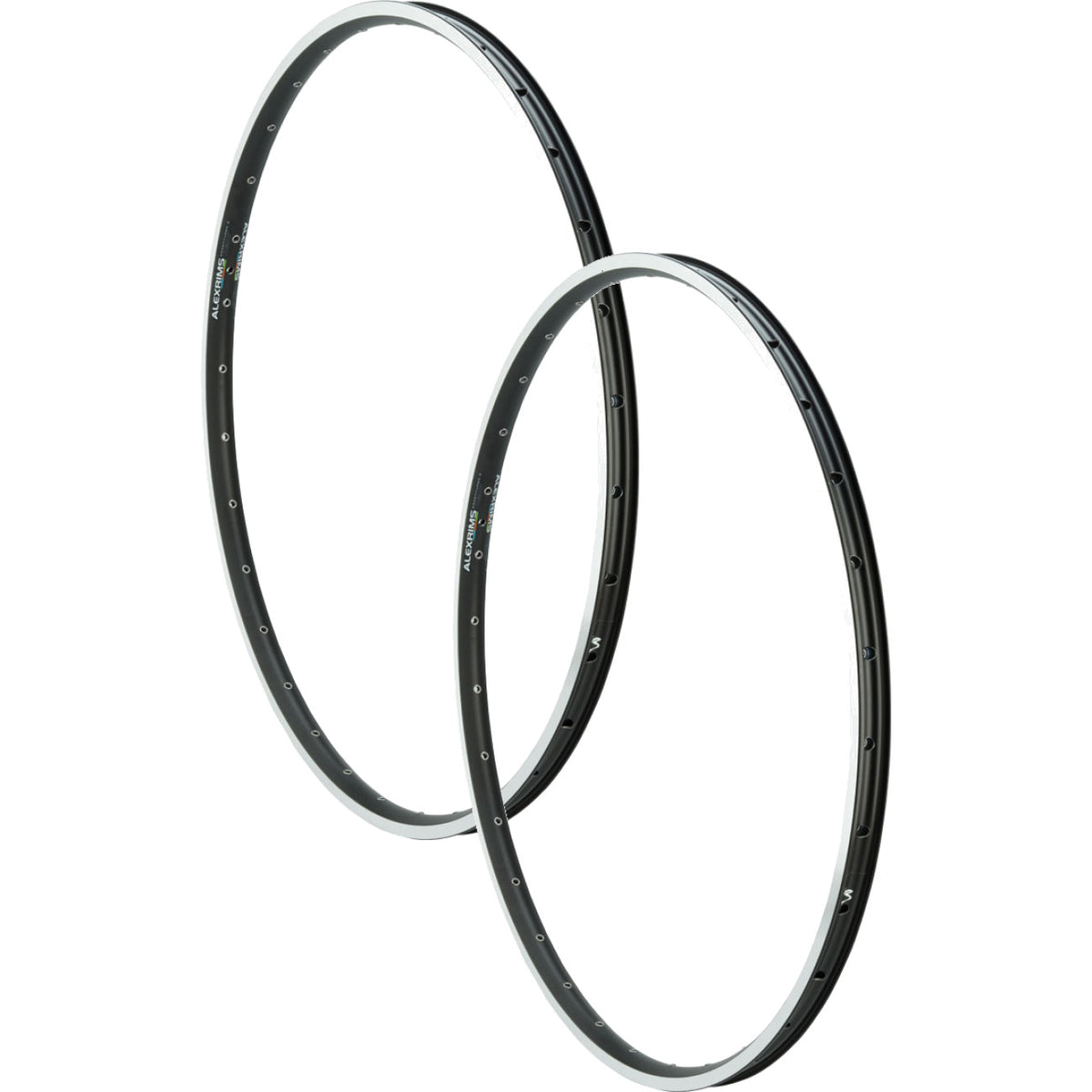 2 Pack Bicycle Rims 26 Inch Alloy Tubeless Ready for E-Bikes Black Silver