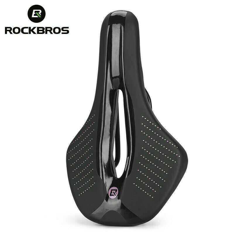Lightweight Bicycle Saddle with Shock Absorption and Breathable Design - Purple
