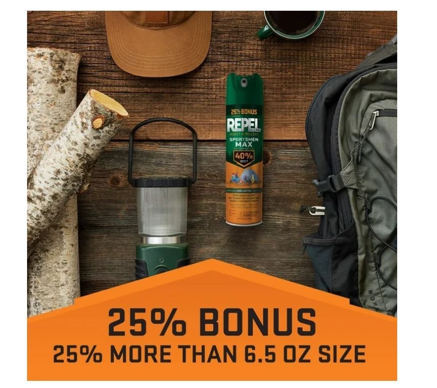 Insect Repellent Aerosol Spray 8.125 oz - Max Formula with 40% DEET for Mosquitoes, Ticks & More
