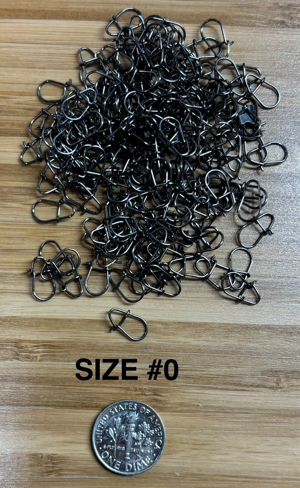 Stainless Steel Fishing Snaps 100 Pack - Heavy-Duty Tackle Clips for Anglers