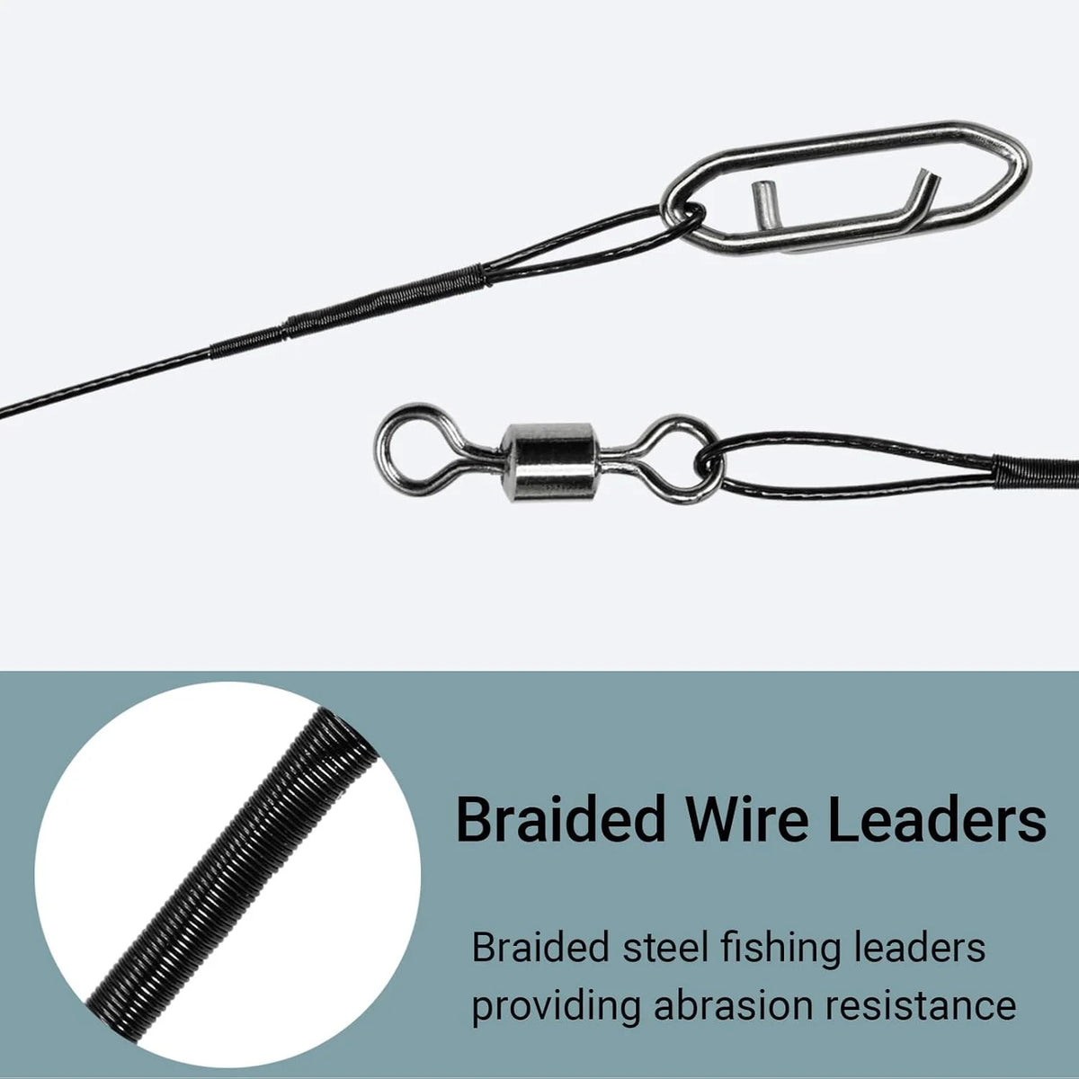 Heavy Duty Stainless Steel Fishing Leaders Wire Saltwater & Freshwater