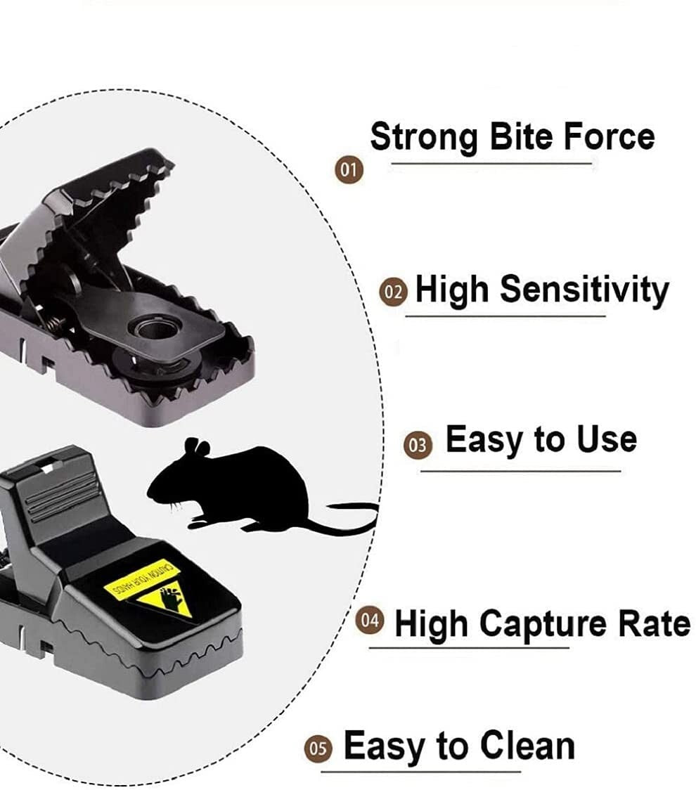Reusable Heavy Duty Mouse Traps 2-Pack for Indoor Outdoor Rodent Control