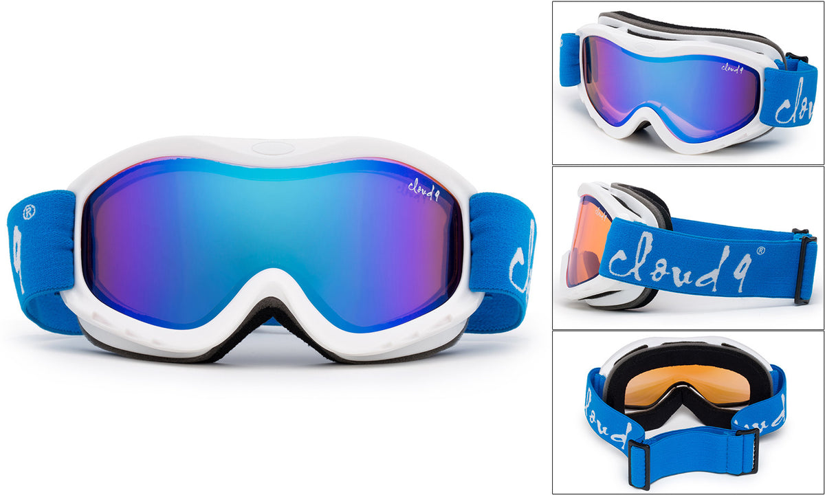 Kids Snow Ski Goggles Dual Lens Youth Ski Goggle with Pouch - Multiple Colors