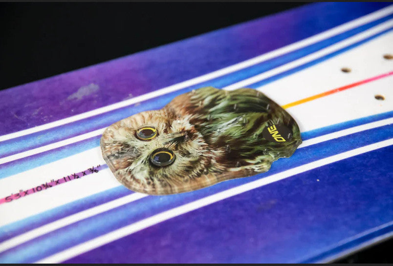 Snowboard Traction Pad Owl Design 5x4 Inch Grippy Rubber Non-Slip
