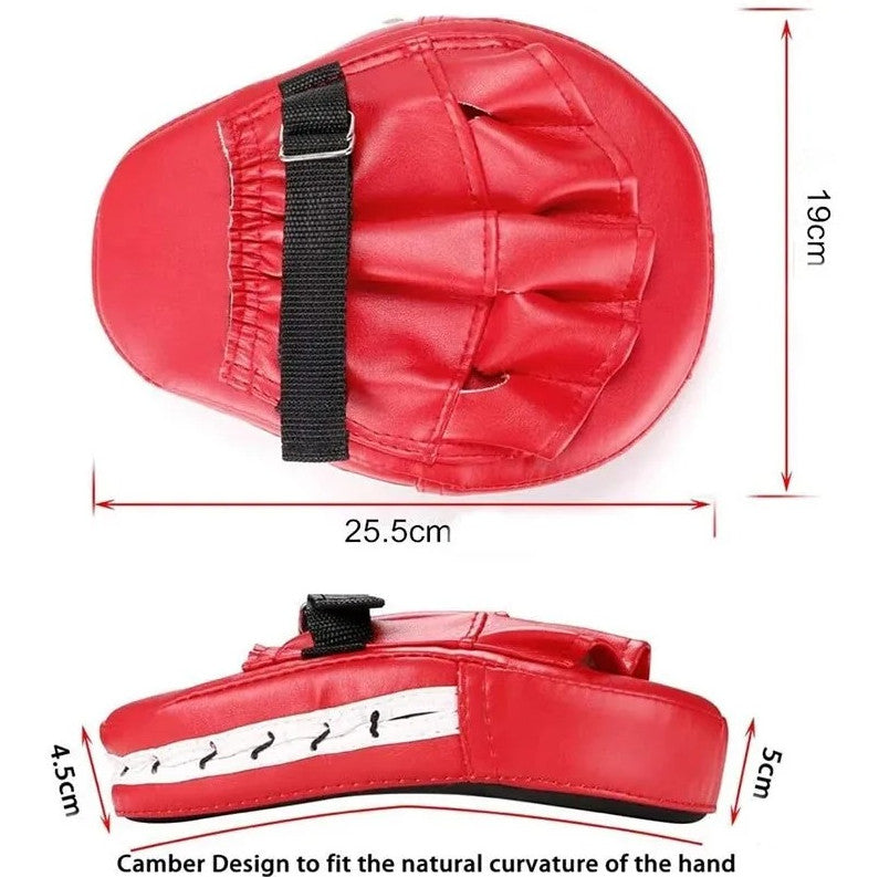 Boxing Focus Mitts Training Gloves with Adjustable Strap - Curved Punching Pads