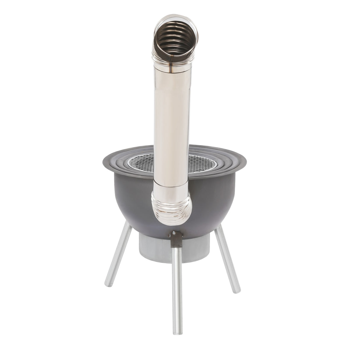 Portable Camping Wood Stove with Chimney Pipe and Grill for Outdoor Cooking
