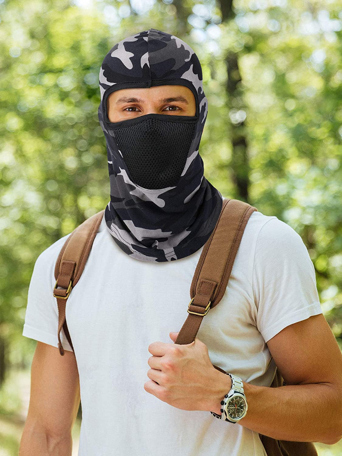 6 Pack Balaclava Face Masks - Cold Weather Motorcycle Ski Mask with Long Neck Cover