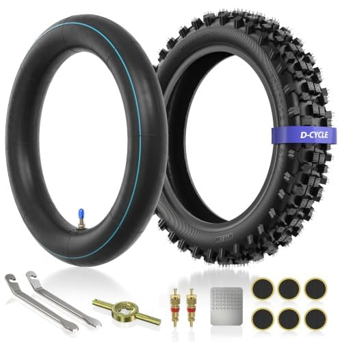 3.00-12 80/100-12 Off-Road Dirt Bike Tire & Inner Tube Kit for Pit Bikes