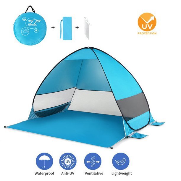 Portable Pop Up Beach Tent Sun Shade Shelter with Carry Bag UV Protection
