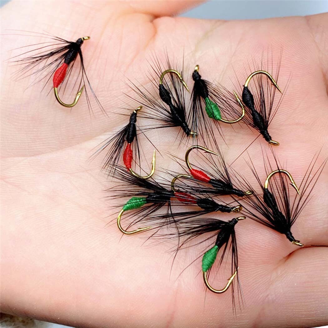 Artificial Fishing Flies Kit - 24 Pcs Trout Bass Perch Saltwater Freshwater Lures