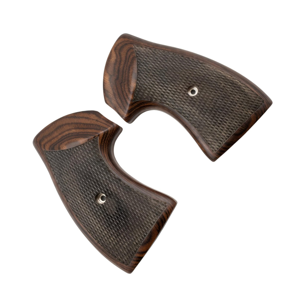 Taurus Revolver Rosewood Checkered Grips with Ambidextrous Safety Cut - Fits 856 942 Trooper & Security Series