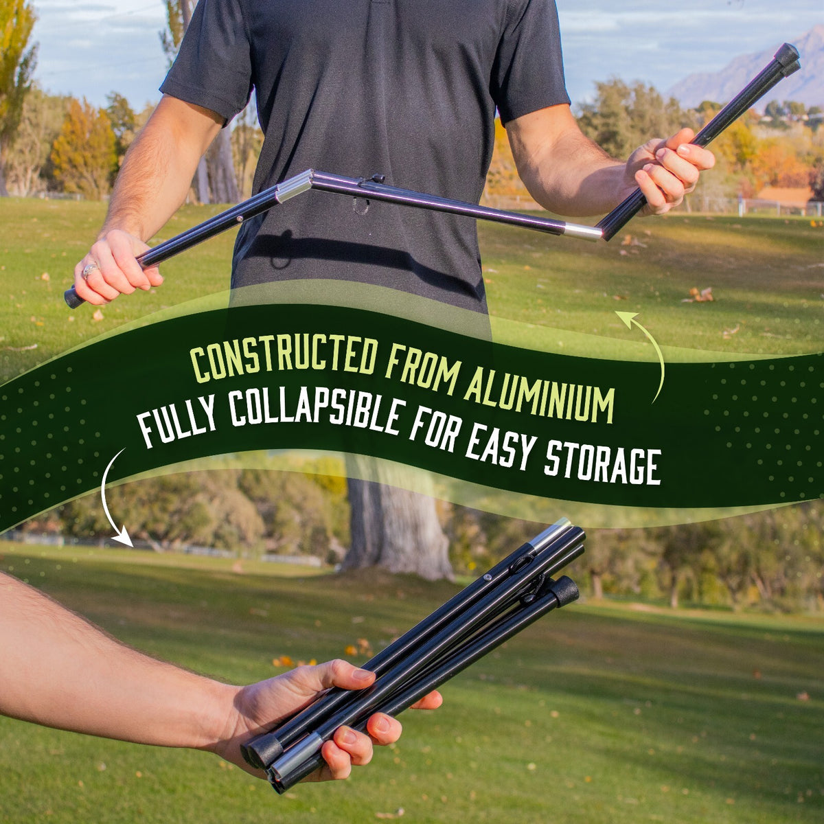 Golf Bag Stand Attachment Foldable Aluminum Legs for Universal Fit