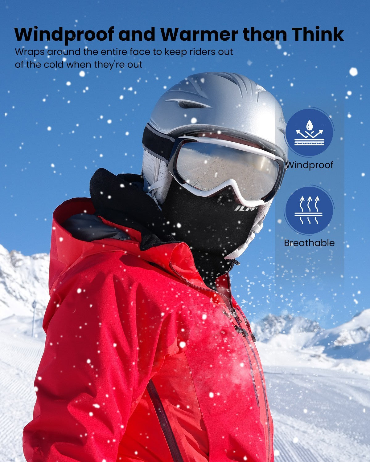 Motorcycle Balaclava Face Mask for Men Women Ski Snowboard Open Design