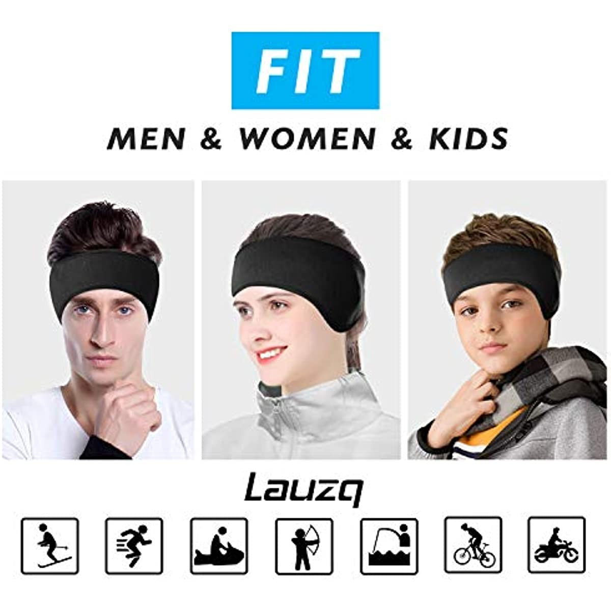 Winter Ear Warmer Headbands for Men Women Kids - Fleece Ski & Outdoor Gear