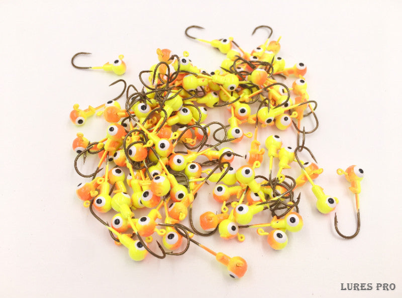 Fishing Jig Heads 50 Pack - Sharp, Durable Artificial Lures for Crappie & Bass