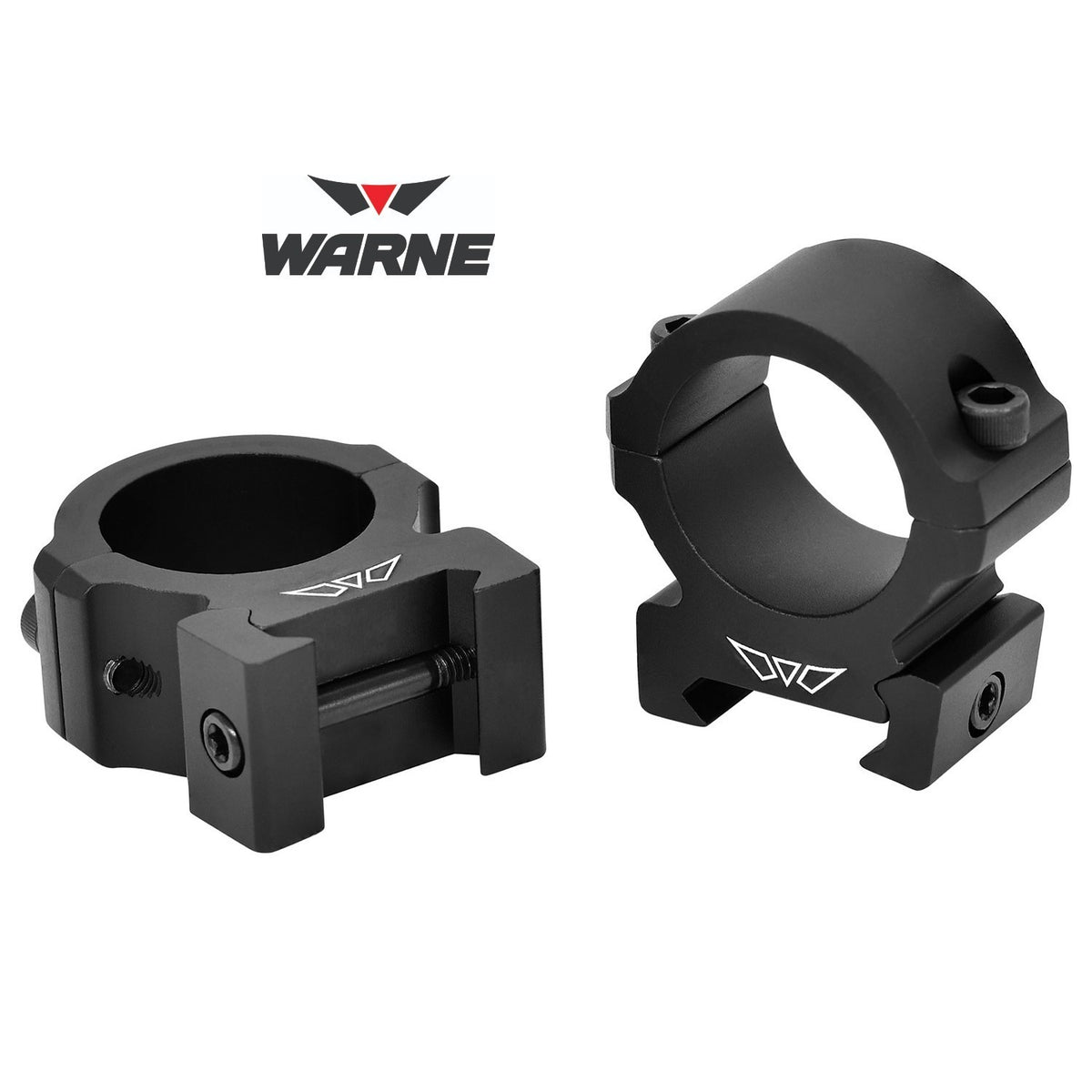 Warne Vapor Horizontal 1" Medium - Matte Black, 0 MOA, Fixed