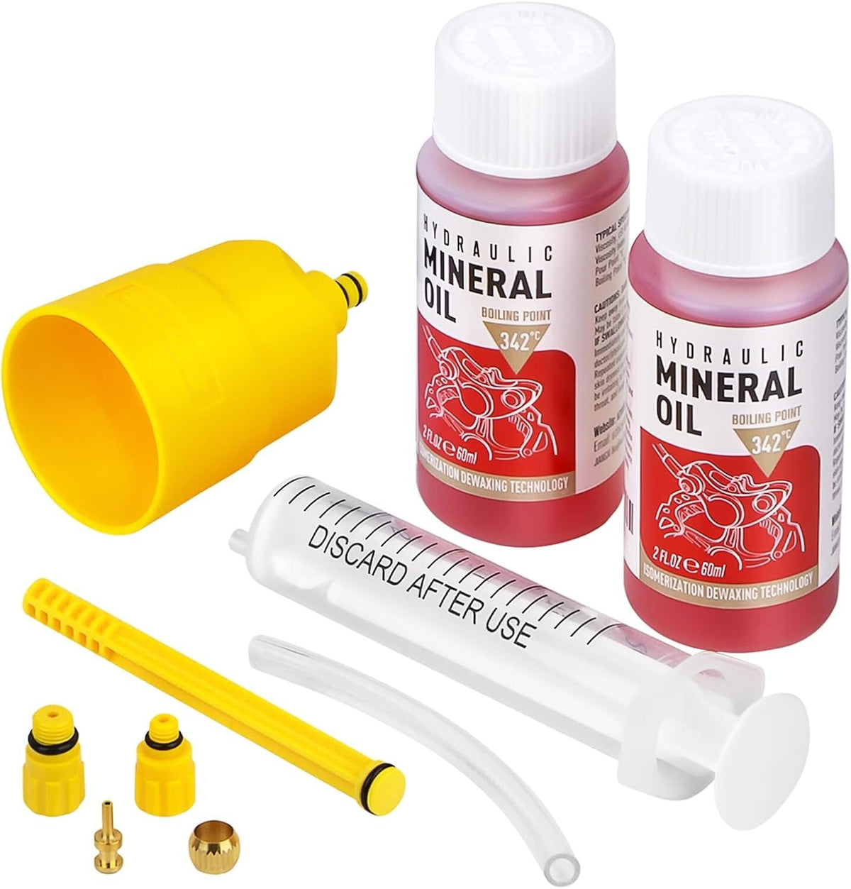 Hydraulic Brake Bleed Kit with Mineral Oil for Shimano Bikes - 120ml