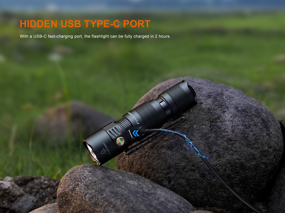 Rechargeable LED EDC Flashlight 1300 Lumens Compact Portable