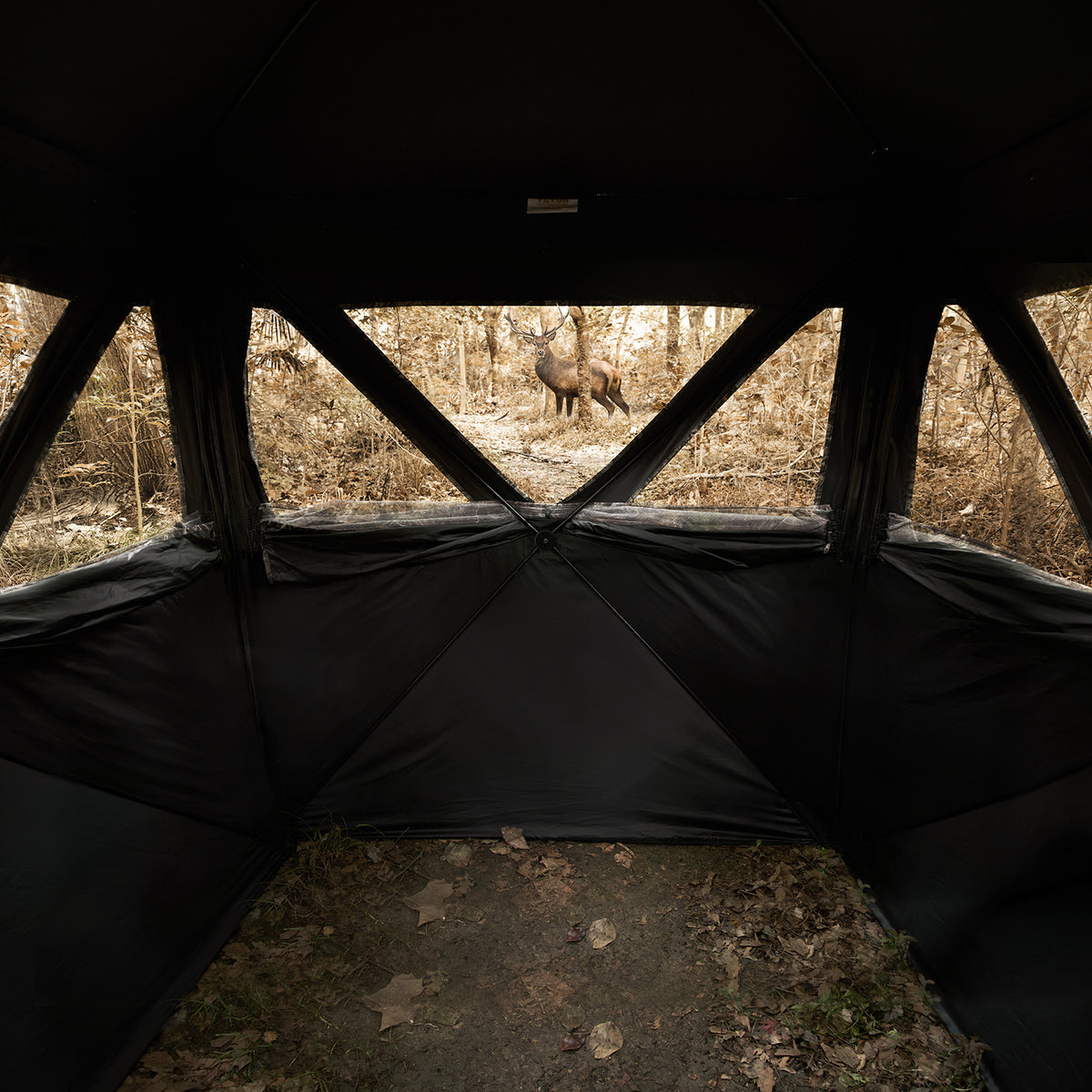 Ground Hunting Blind 270° with Mesh Windows for Deer & Duck - Weatherproof, Portable, 2-3 Person