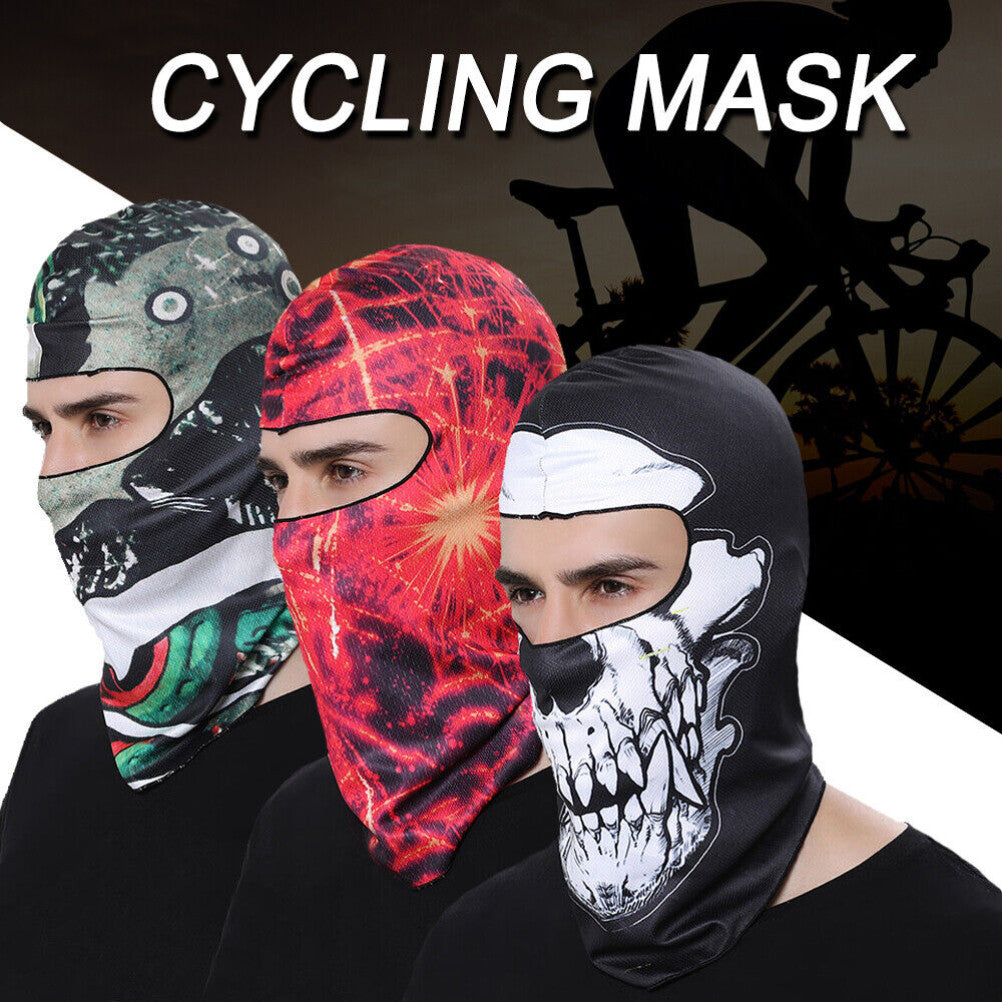 Men's Full Face Motorcycle Mask Balaclava Neck Cover Windproof Skull Cap