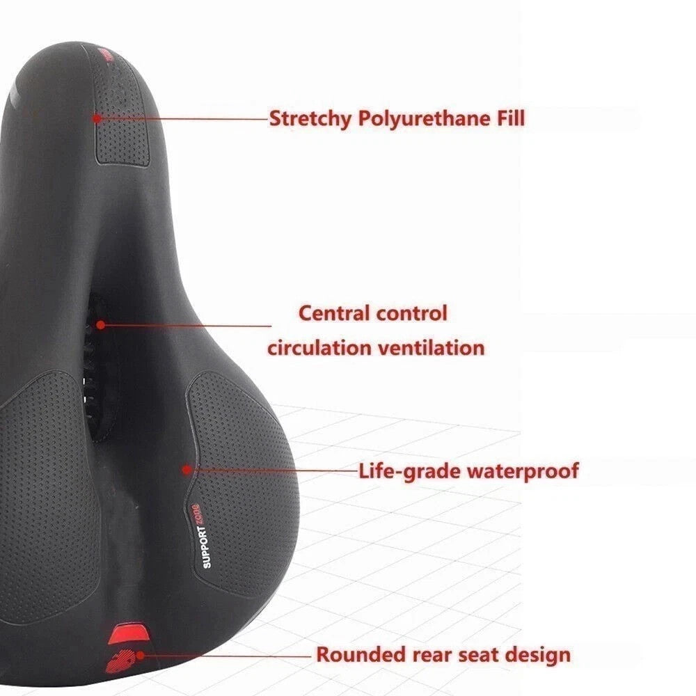 Wide Gel Bicycle Saddle Seat Cushion for Comfortable Cycling - 2 Pack