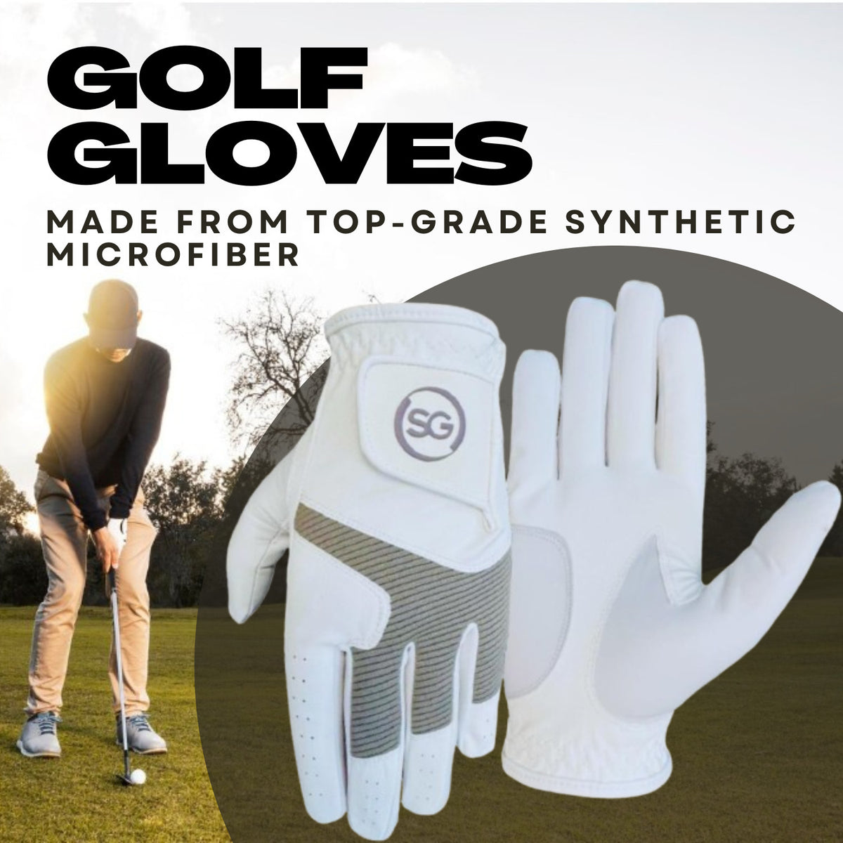 All Weather Golf Gloves Pack - Leather Palm & Breathable Fit