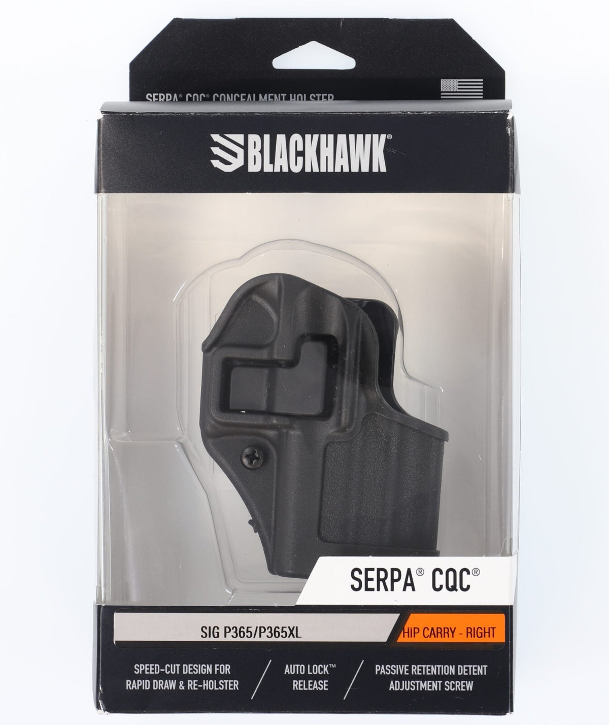 Handgun Holster for Sig P365 P365XL Concealed Carry Level 2 Retention - Blackhawk Serpa