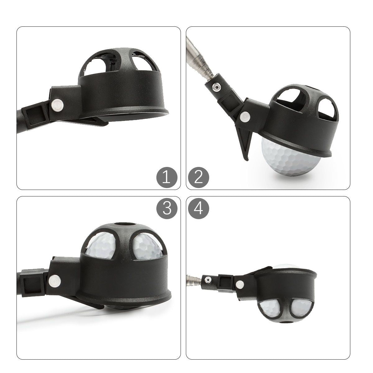 Telescopic Golf Ball Retriever Stainless Steel Water Mud Pickup 41.5-205cm