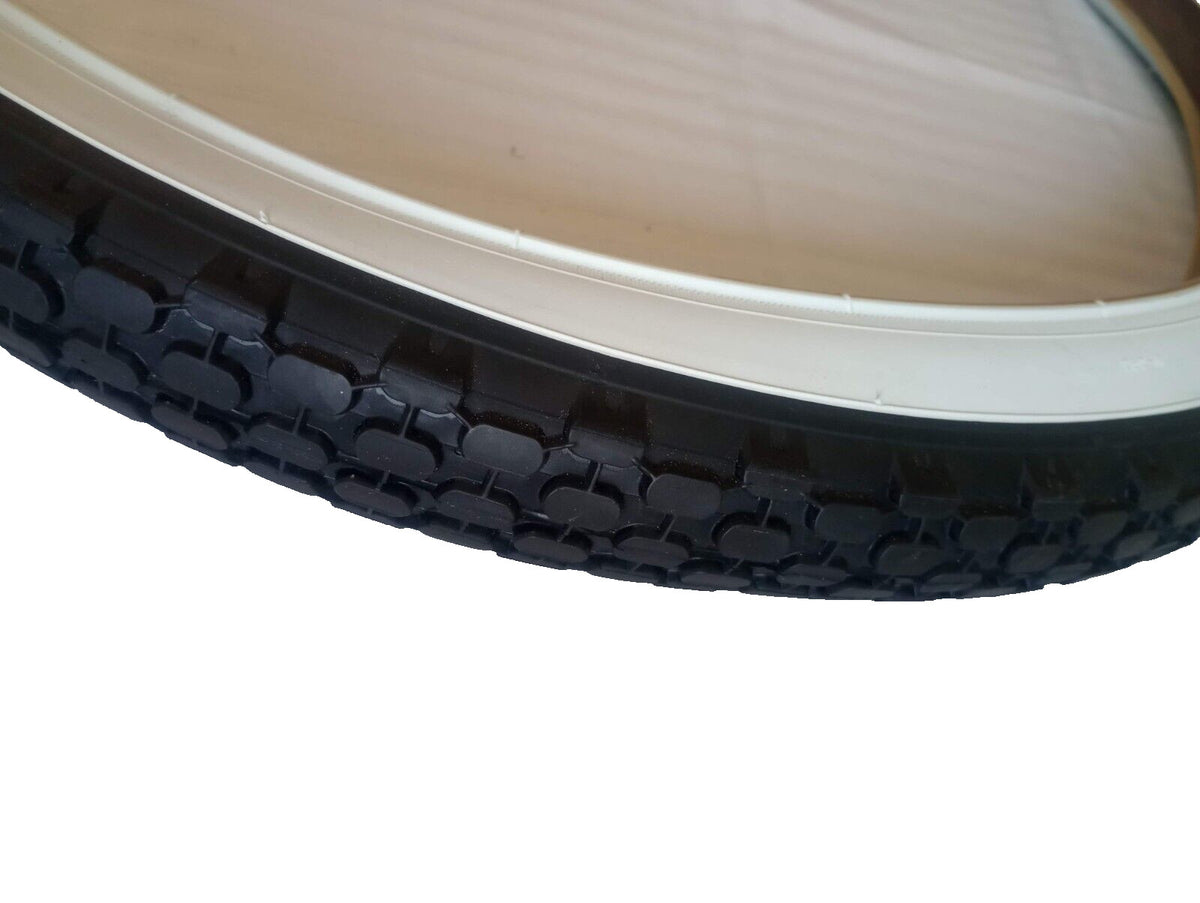 26x2.125 White Wall Tire for Bicycles - Classic Look, Free Shipping