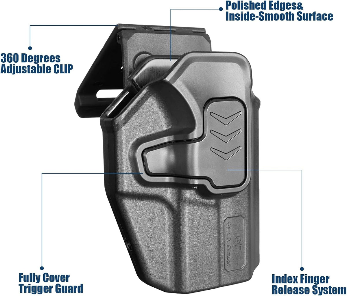 Level II Retention OWB Holster for Springfield Hellcat Pro, RDS Ready, Right Hand