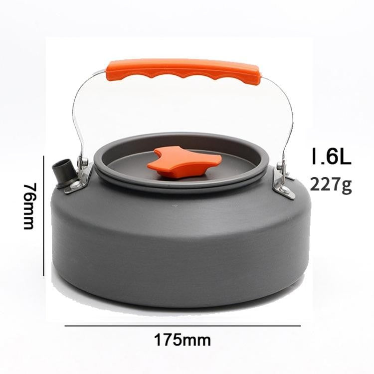 Portable Aluminum Camping Kettle 0.8L-2.5L for Hiking, Picnic & Travel