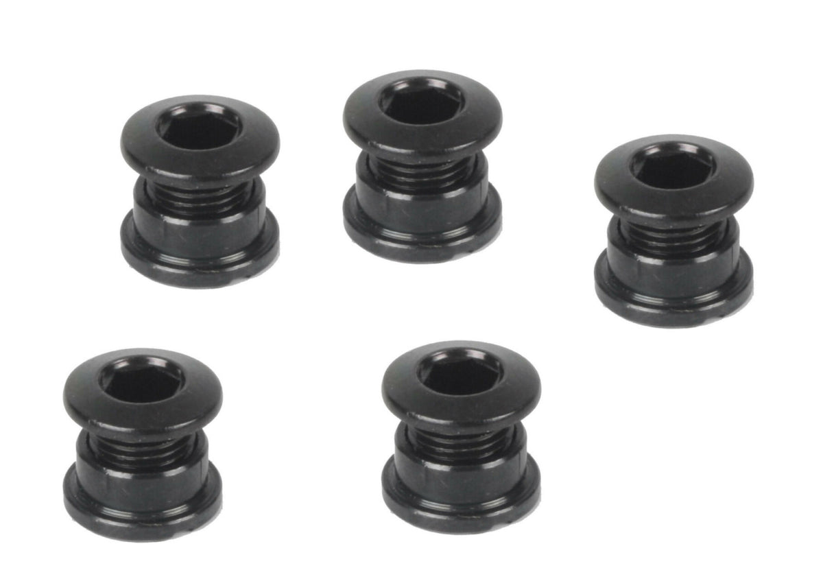 Black Bicycle Chainring Bolts Set - Single-Speed BMX & Track Bike Accessories