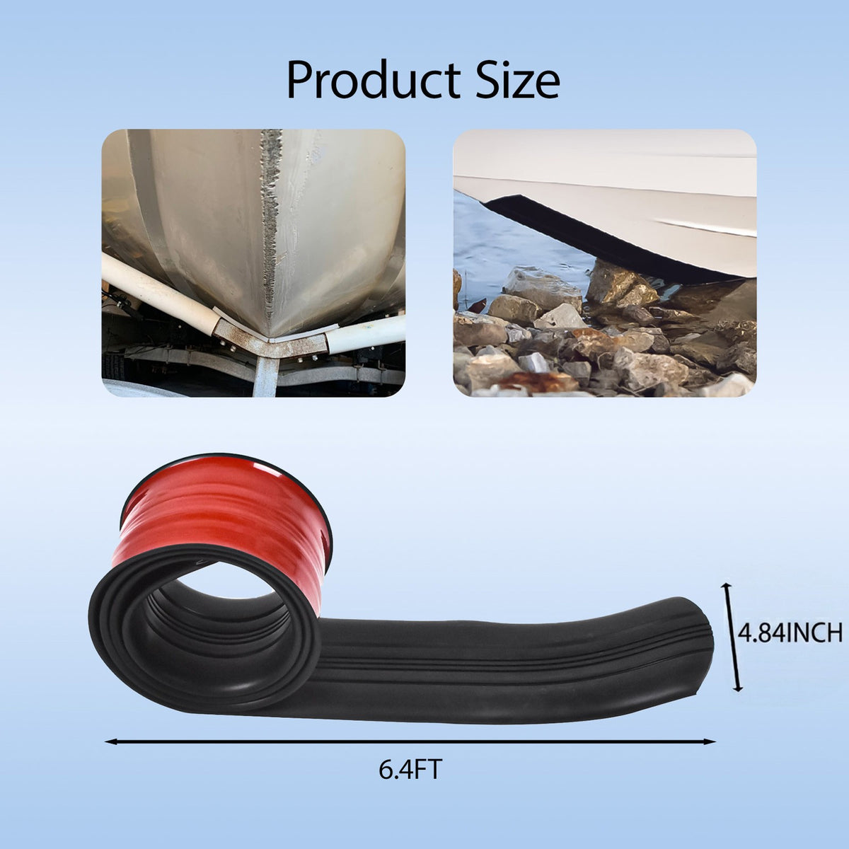 Self Adhesive Kayak Keel Guard - Fiberglass Boat Protector 2M