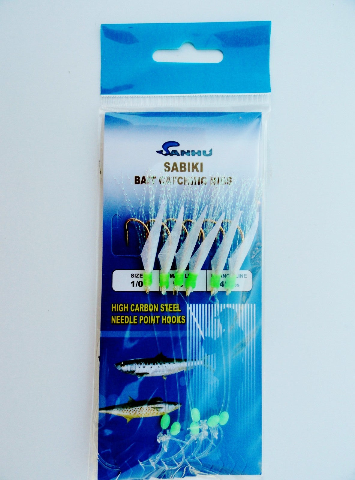 Sabiki Bait Rig with 6 Gold Hooks for Offshore Fishing - Multiple Sizes & Pack Quantities