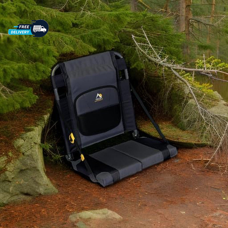 Adjustable Canoe Seat with Back Support - Lumbar Support & Mesh Pocket