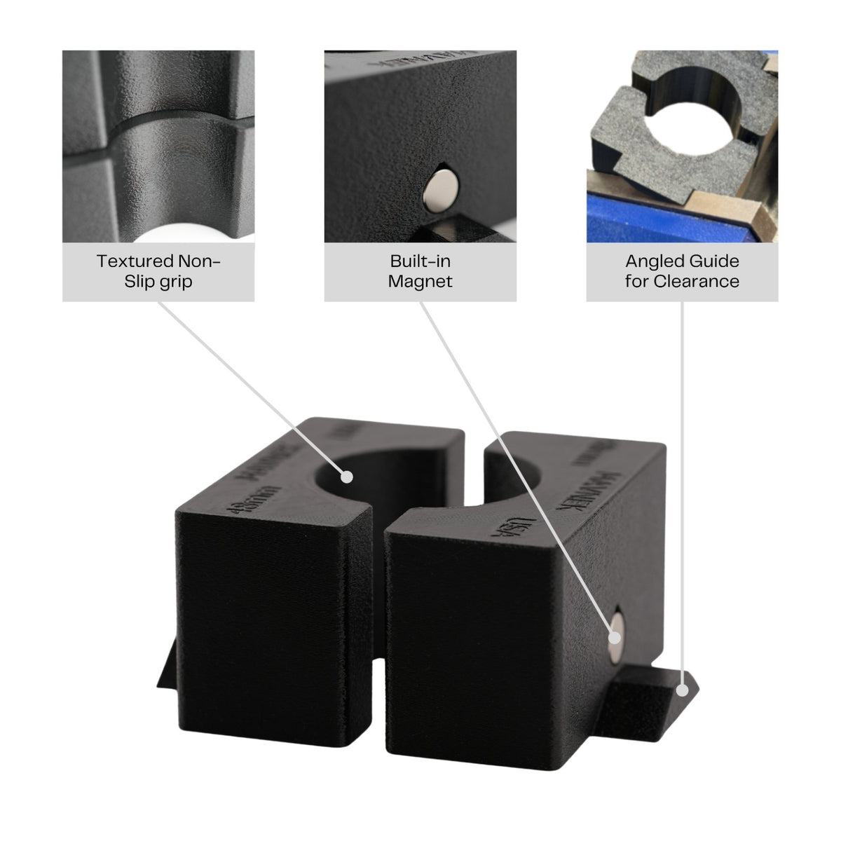 Universal Motorcycle and Bicycle Suspension Fork Tube Soft Vise Jaws - Non-Marring Clamp