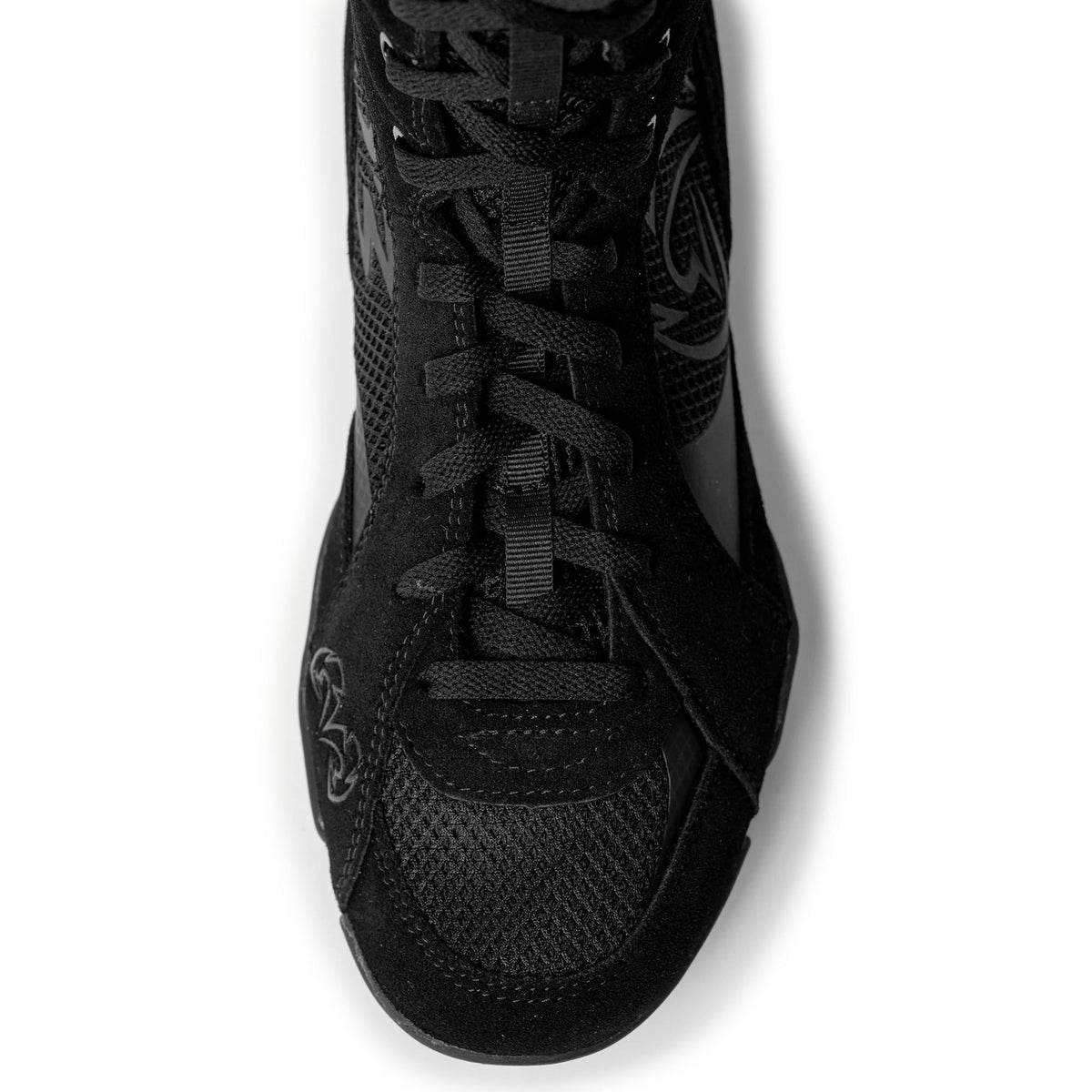 High Top Boxing Boots - Black, Size 8 for Combat Sports
