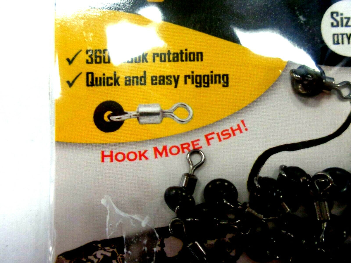 Size 1 Fishing Swivels with O-Ring - Pack of 250 for Ballyhoo Rigging