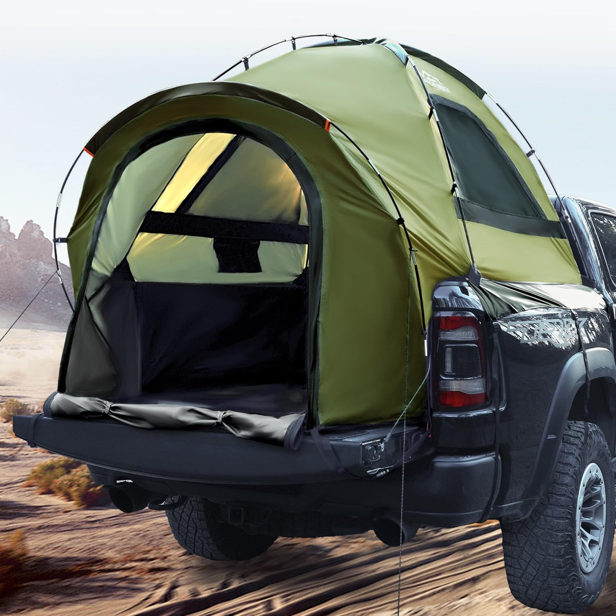 Waterproof Truck Bed Tent for Pickup Trucks 5-5.4 ft Camping Gear