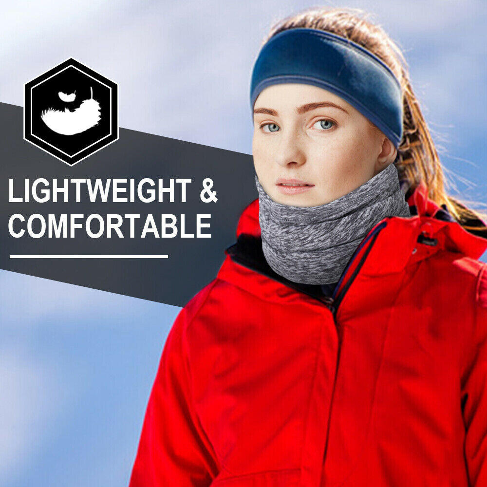 Winter Neck Gaiter Face Mask - Windproof Fleece Scarf for Cold Weather