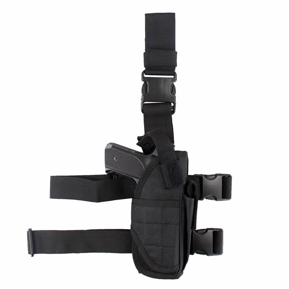 Tactical Drop Leg Holster for Pistol Adjustable Thigh Gun Holster Black