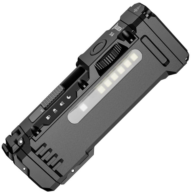 Rechargeable Waterproof Impact-Resistant Tactical Flashlight with Turbo Moon Mode