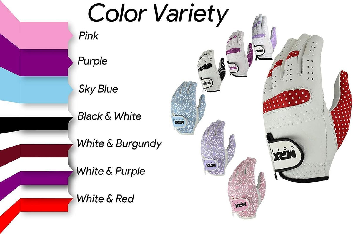Women's Golf Gloves Soft Fit Cabretta Leather Lycra - Left Hand Golf Glove